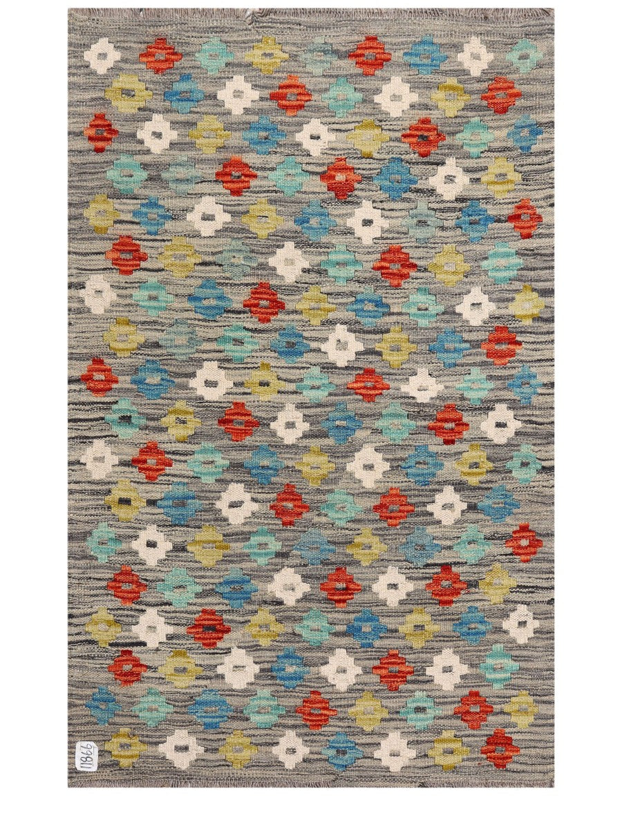 Maimana Afghanistan Kilim Rug - 121 x 78 cm